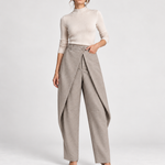 Taupe ballonbroek met overslag – foto 3