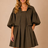 Donkergroene Tweedelige Set – Elegantie met een Moderne Twist