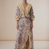 Bohemian Romance Set - Lange Rok en Top in Bloemen Motief