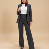 Grijs pantalonpak – blazer en pantalon