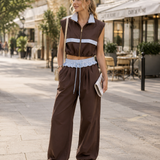 Dames Set met Cropped Gilet & Cargo Broek