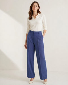 Dames Pantalon met Rechte wijde pijp