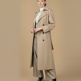 Beige trench coat