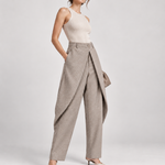 Taupe ballonbroek met overslag