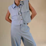 Licht blauwe zomer set