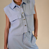 Licht blauwe zomer set