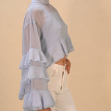 Blouse with ruffles