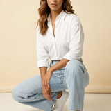 Licht Blauw Wide Leg, High Waist Jeans