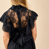 zwarte Kanten C0-Ord Set Transparente Top & Broek