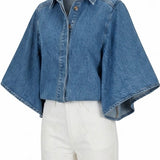 Oversized jeans blouse