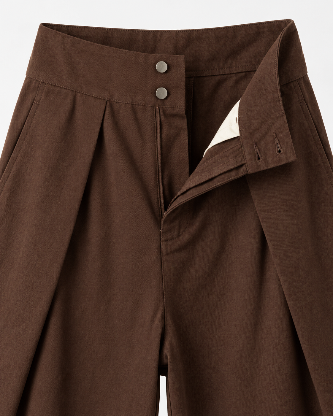 Bruine barrel broek – achteraanzicht