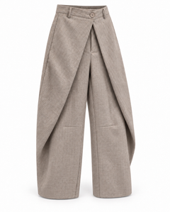 Taupe ballonbroek met overslag – foto 2