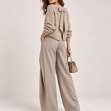 Trui met Strik op de Rug – Taupe