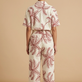 Set met terracotta bloemen patroon