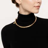 Goudkleurige Statement Ketting- Brede Halsketting