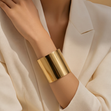 Gouden Brede Cuff Armband-Statement