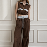 Dames Set met Cropped Gilet & Cargo Broek