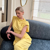 Stralende pastel gele setje