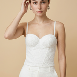 Top Corset in zwart of wit
