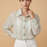 Groen Gestreepte Blouse