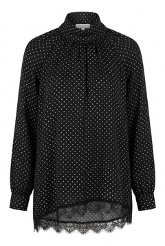 Polkadot Blouse met Strik & Kant
