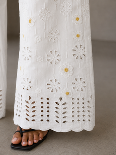 Zomerse Broek Wide Leg Wit